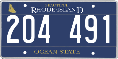 RI license plate 204491