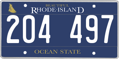 RI license plate 204497