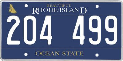 RI license plate 204499