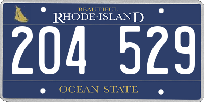 RI license plate 204529