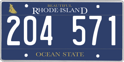 RI license plate 204571