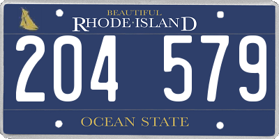 RI license plate 204579