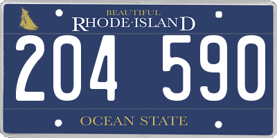 RI license plate 204590