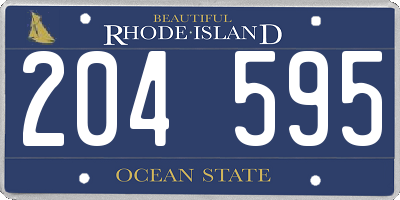 RI license plate 204595