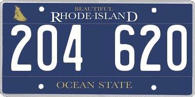 RI license plate 204620