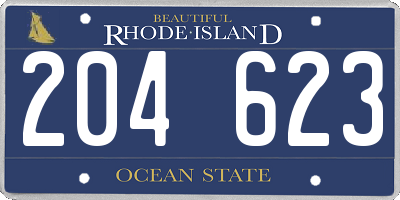 RI license plate 204623