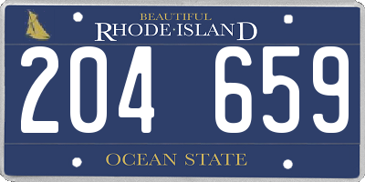 RI license plate 204659