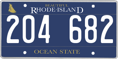 RI license plate 204682