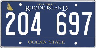 RI license plate 204697