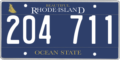 RI license plate 204711
