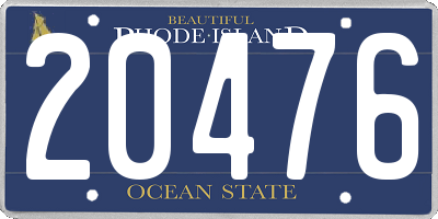 RI license plate 20476