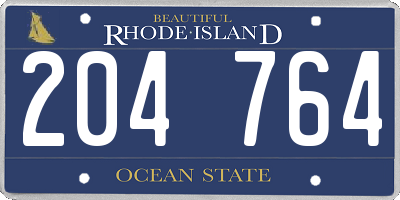RI license plate 204764