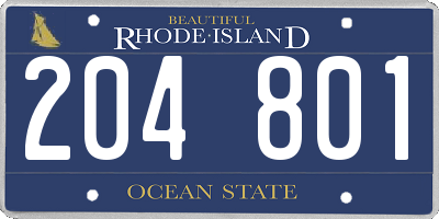 RI license plate 204801
