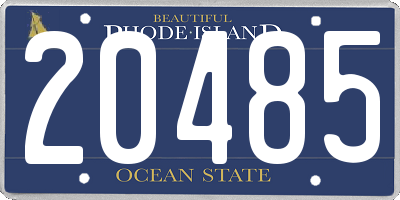RI license plate 20485