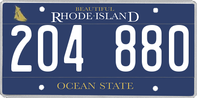 RI license plate 204880