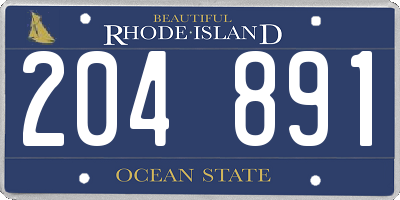 RI license plate 204891