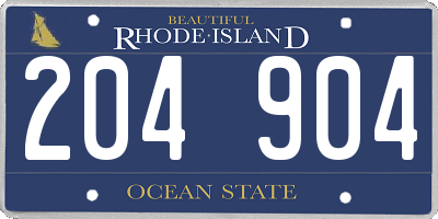 RI license plate 204904