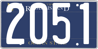 RI license plate 2051
