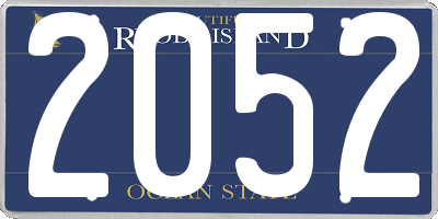 RI license plate 2052