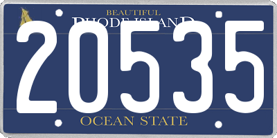 RI license plate 20535