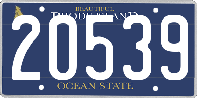RI license plate 20539