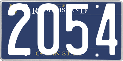 RI license plate 2054