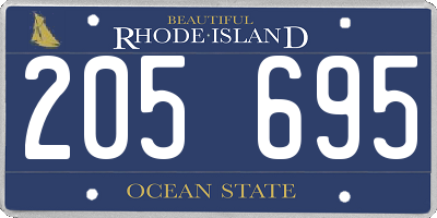 RI license plate 205695
