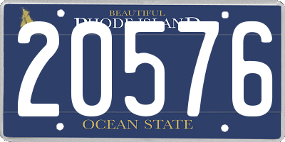 RI license plate 20576