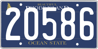 RI license plate 20586