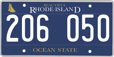 RI license plate 206050