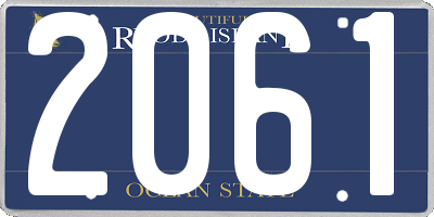 RI license plate 2061