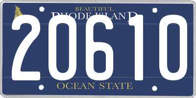 RI license plate 20610