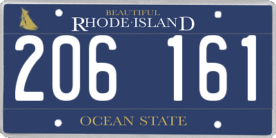 RI license plate 206161