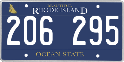 RI license plate 206295
