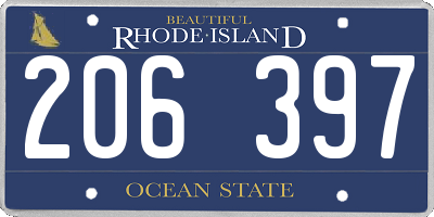 RI license plate 206397