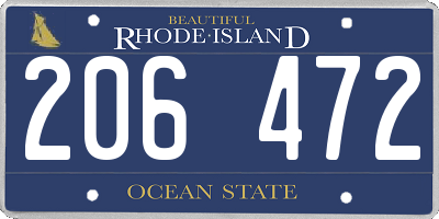 RI license plate 206472