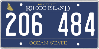 RI license plate 206484