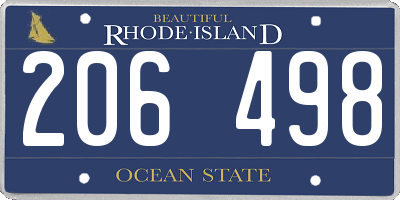 RI license plate 206498