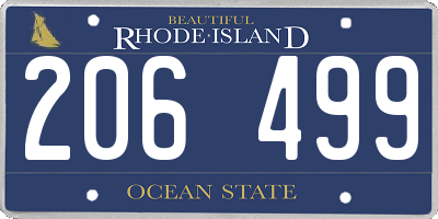 RI license plate 206499