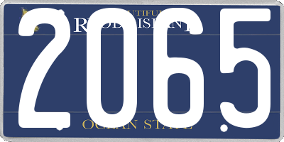 RI license plate 2065