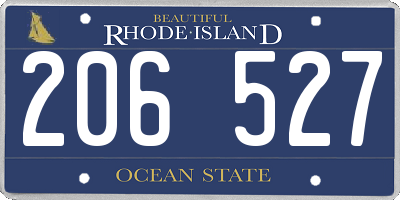 RI license plate 206527