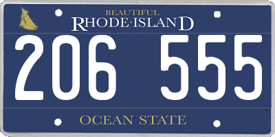 RI license plate 206555