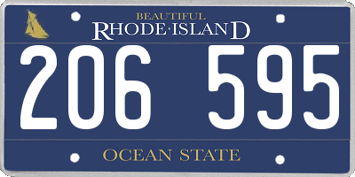 RI license plate 206595