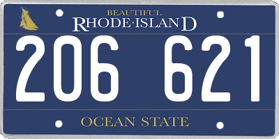 RI license plate 206621