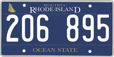 RI license plate 206895