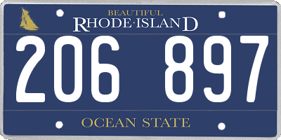 RI license plate 206897