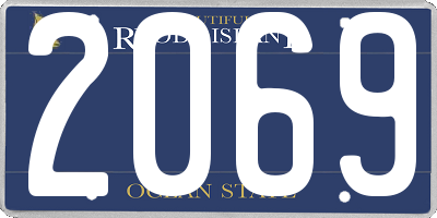 RI license plate 2069