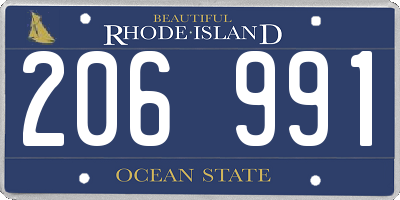 RI license plate 206991