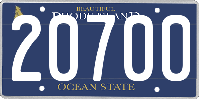 RI license plate 20700