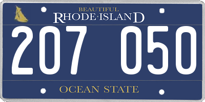 RI license plate 207050